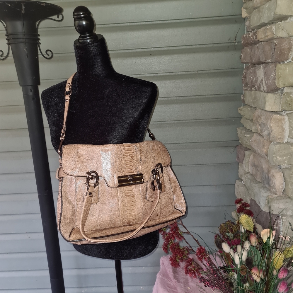 Coach bag kristen ltd ed leather ostrich embossed